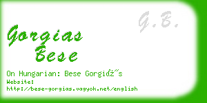 gorgias bese business card